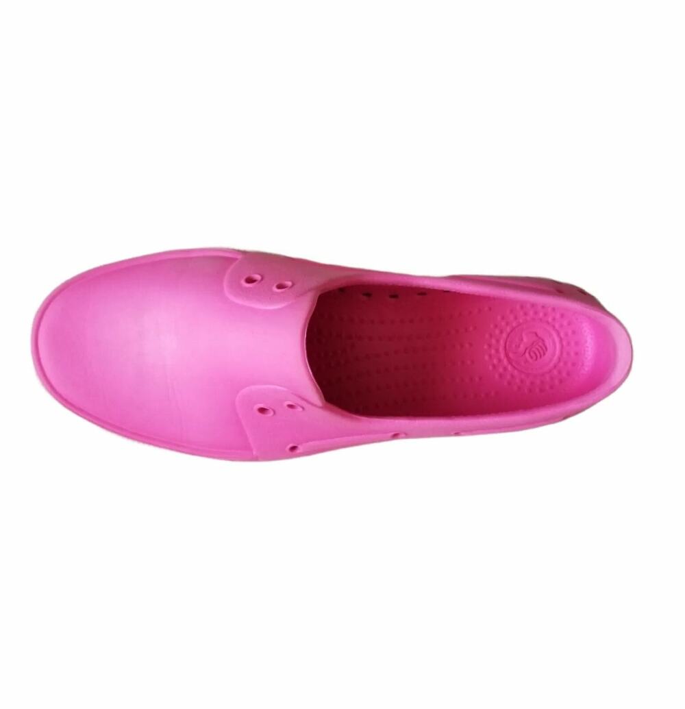 Native Howard Girls Hot Pink Slip On Boat Deck Shoes Size J1 Summer Play Water.
